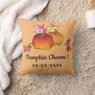 Whimsical Pumpkin Charms Cushion