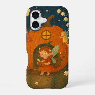 Whimsical Pumpkin Fairy House - Nighttime Reading iPhone 16 Case
