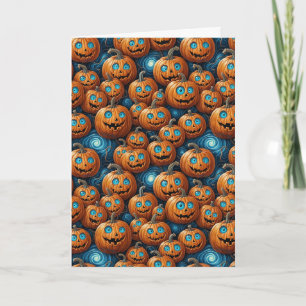 Whimsical Pumpkin Halloween Greeting Card