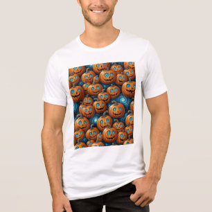 Whimsical Pumpkin Halloween T-Shirt Tri-Blend Shirt