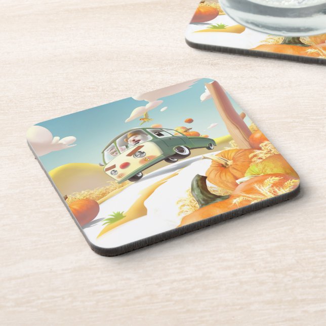 Whimsical Pumpkin Ride Coaster (Left Side)