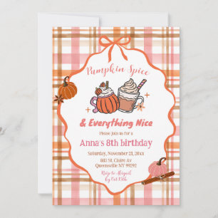 Whimsical Pumpkin Spice Birthday Invitation