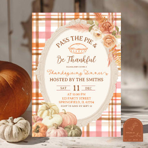 Whimsical Pumpkin Thanksgiving Dinner Invitation