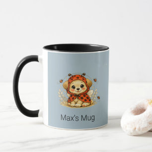 Whimsical Puppy Ladybug Costume Coffee Mug
