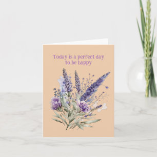 Whimsical Purple Floral Card for Nature Lovers