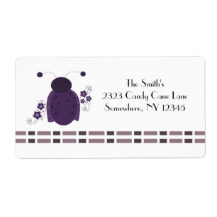 Whimsical Purple Ladybug