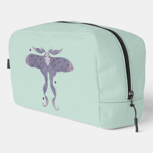 Whimsical Purple Moth with Star Sparkles  Dopp Kit (Right Corner)
