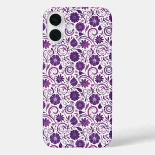Whimsical Purple Vines Elegance iPhone 16 Plus Case