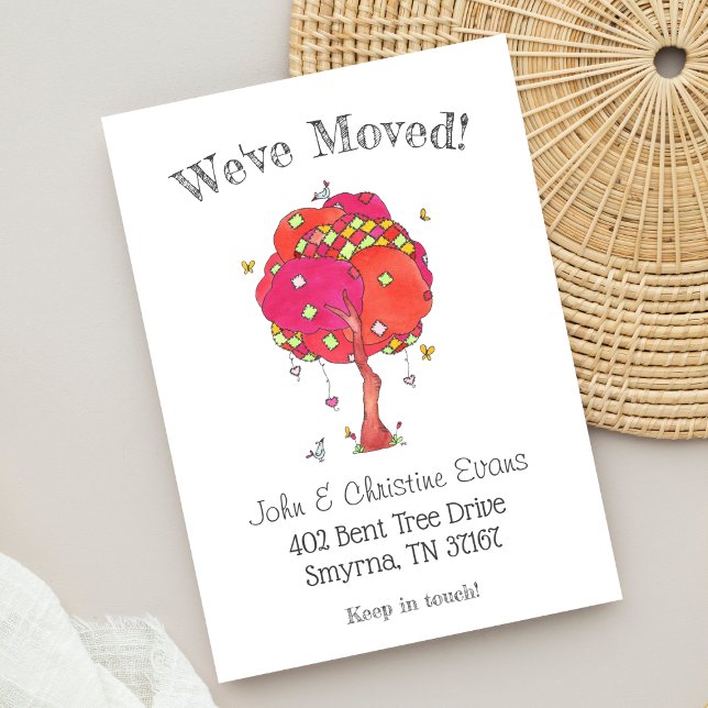 Whimsical Quilted Patches Tree New Address Announcement (Creator Uploaded)