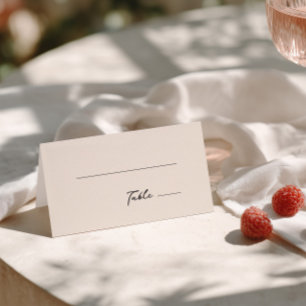 Whimsical Quirky Handwritten Dark Grey Place Card