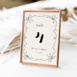 Whimsical Quirky Retro Hand Drawn Bow Wedding Table Number<br><div class="desc">Enhance your wedding reception with our Whimsical Quirky Retro Hand Drawn Bow Wedding Table Numbers. Featuring charming hand-drawn bows and a playful retro design, these table numbers add a unique and delightful touch to your decor. Perfect for guiding guests to their seats while adding a whimsical flair to your celebration....</div>