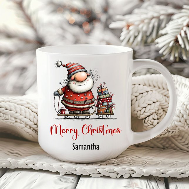 Whimsical Quirky Santa Humour Coffee Mug (Whimsical Quirky Santa Humor Coffee Mug)