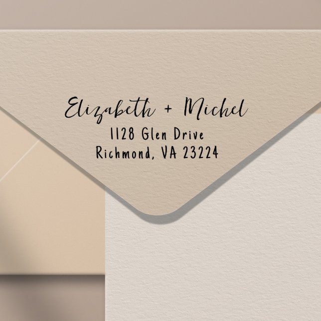 Whimsical Quirky Script Return Address Self-inking Stamp (Creator Uploaded)
