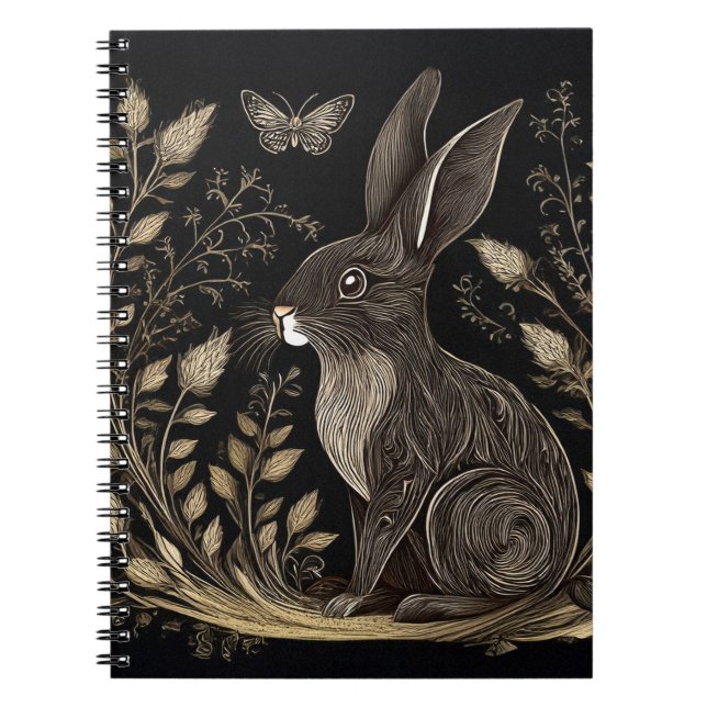 Whimsical Rabbit Notebook (Front)