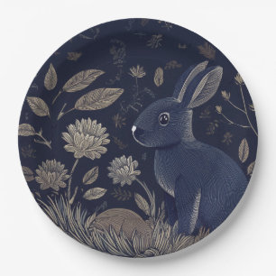 Whimsical Rabbit Paper Plate