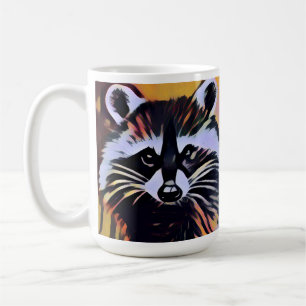 Whimsical Raccoon - A Nature Inspired Design Coffee Mug