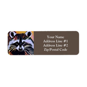Whimsical Racoon - A Nature Inspired Design Return Address Label