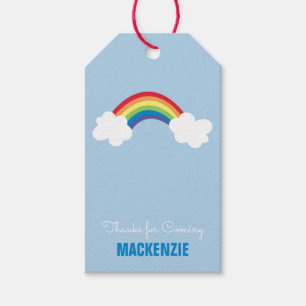 Whimsical Rainbow Personalised Birthday Gift Tag