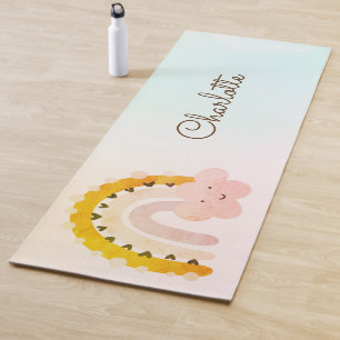 Whimsical Rainbow Personalised Yoga Mat