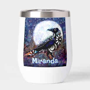 Whimsical Raven Moon Floral Personalised