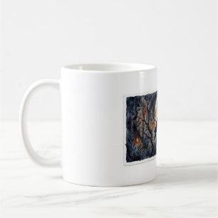 Whimsical Raven under a Crescent Moon Witchy Mug
