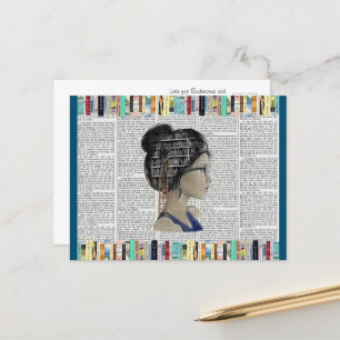 Whimsical Readers' Paradise Postcard