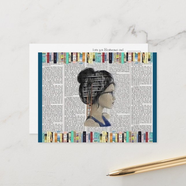 Whimsical Readers' Paradise Postcard (Front/Back In Situ)