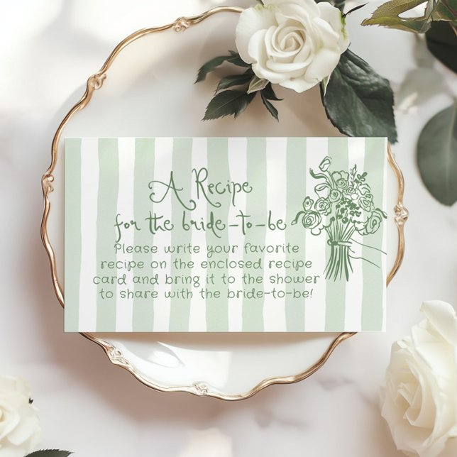 Whimsical Recipe for bride Fresh Off the market Enclosure Card (Creator Uploaded)