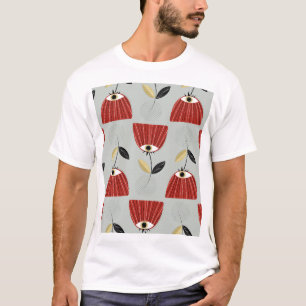 Whimsical Red Floral Arrangement T-Shirt