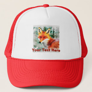 Whimsical Red Fox Trucker Hat