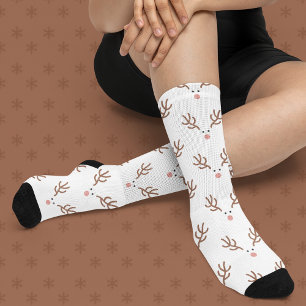 Whimsical Reindeer Boho Pattern  Socks