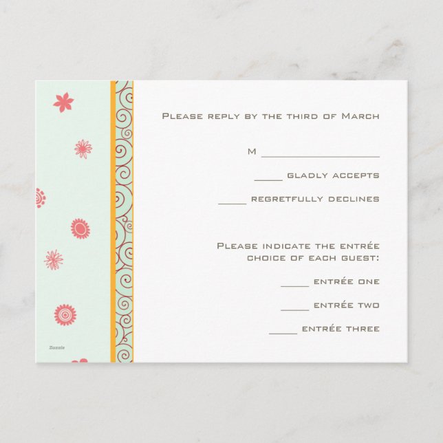 Whimsical Response Card (Front)
