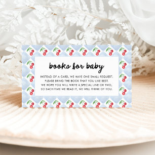 Whimsical Retro Cherries   Books for Baby Enclosure Card