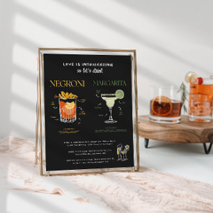 Whimsical Retro Doodle Art   Signature Drink Poster