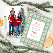 Whimsical Retro | Merry Christmas Photo Back