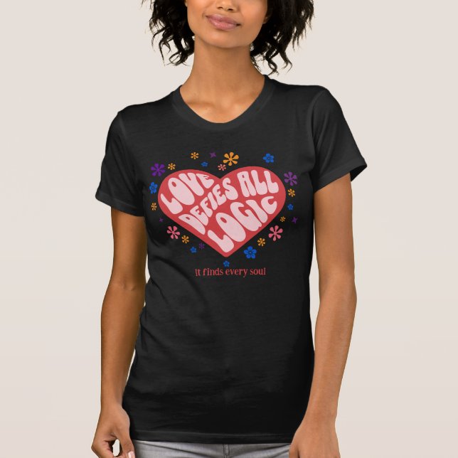 Whimsical Retro Romance T-Shirt (Front)