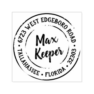 Whimsical Return Address Label Stamp