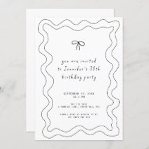 Whimsical Ribbon Bow 30th Birthday Party