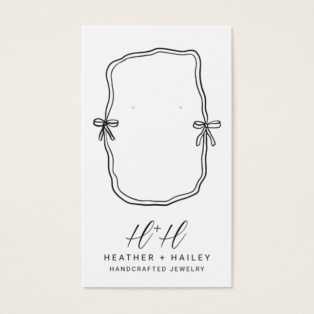 Whimsical Ribbon Handcrafted Jewellery Display Car (Front)