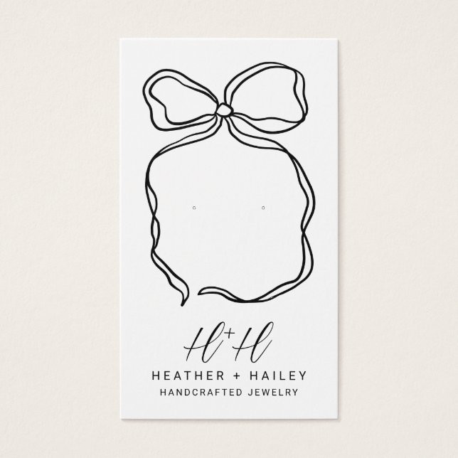 Whimsical Ribbon Handcrafted Jewellery Display Car (Front)