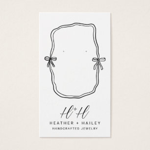 Whimsical Ribbon Handcrafted Jewelry Display Cards