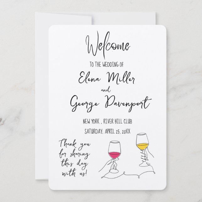 Whimsical Romance Wedding Invite (Front)