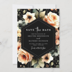 Whimsical Romantic Peach Wedding Save The Date