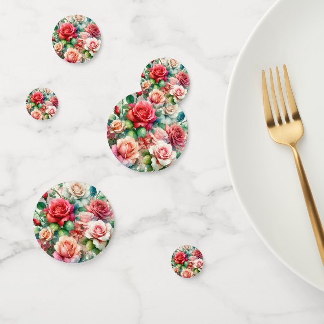 Whimsical Rose Pattern Confetti (Group)