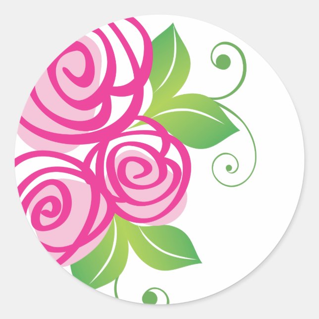 Whimsical Roses :: Stickers (Front)