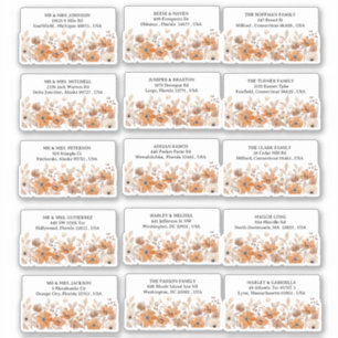 Whimsical Rustic Boho Floral Wedding Address 