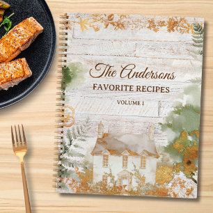 Whimsical Rustic Country Family Recipe Book