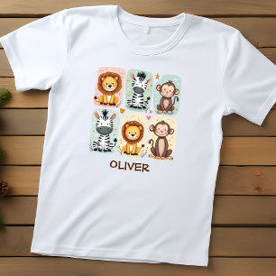Whimsical Safari Animal Doodles Toddler T-Shirt