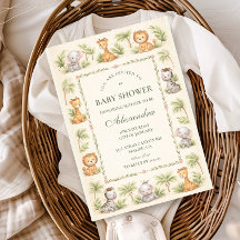 Whimsical Safari Animals Baby Shower