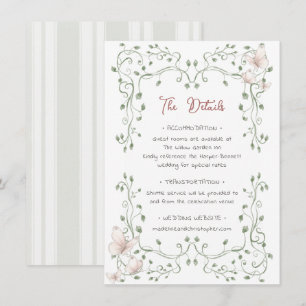 Whimsical Sage Greenery Wedding Enclosure Card